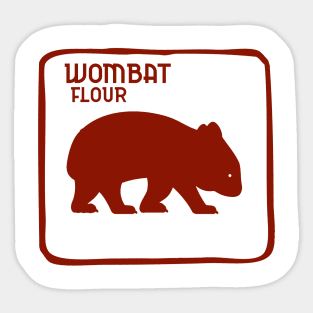 Wombat Dingo Flour Australia Souvenir Sticker